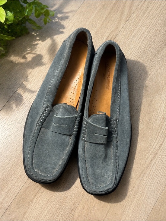 Dooney & Bourke Other - Dooney & Bourke Made in Italy Gray Suede Penny Loafers